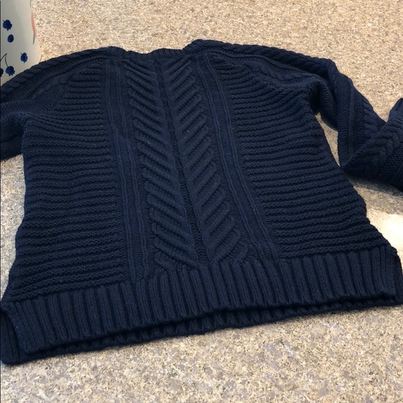 Ann Taylor Loft Blue Sweater w/ Beaded Accents - Picture 7 of 8